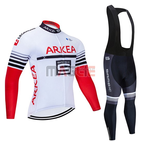 Maglia Arkea Samsic Manica Corta 2019 Bianco Rosso